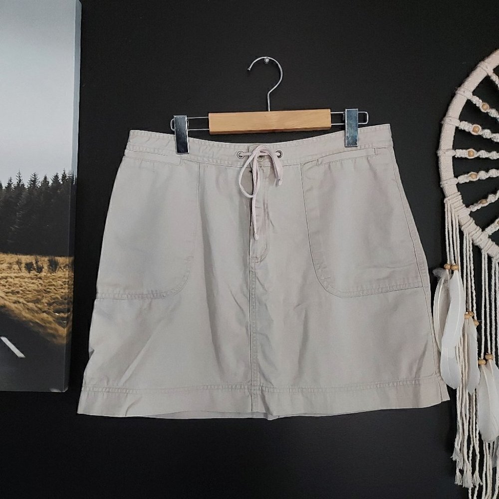 LIGHT sand Utility Vintage Y2K 100% Cotton Skirt
